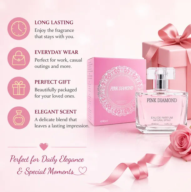 Pink Diamond Eau de Parfum for Women 90ml (3.0 oz) – Sweet Floral Fruity Perfume – Long Lasting Feminine Fragrance Spray – Elegant Everyday &amp; Romantic Signature Scent