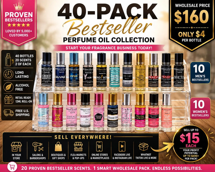 40-Pack Bestseller Perfume Oil Collection – Wholesale