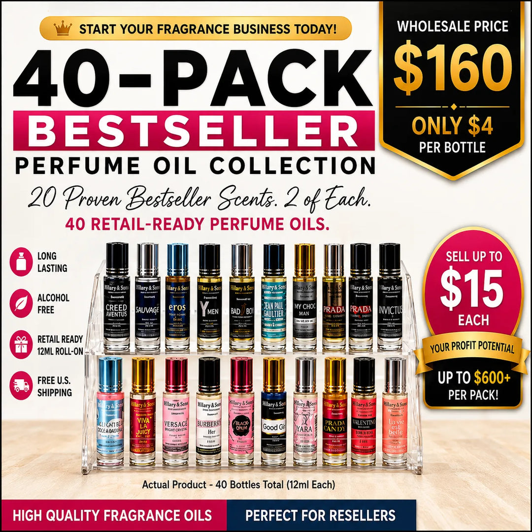 40-Pack Bestseller Perfume Oil Collection – Wholesale