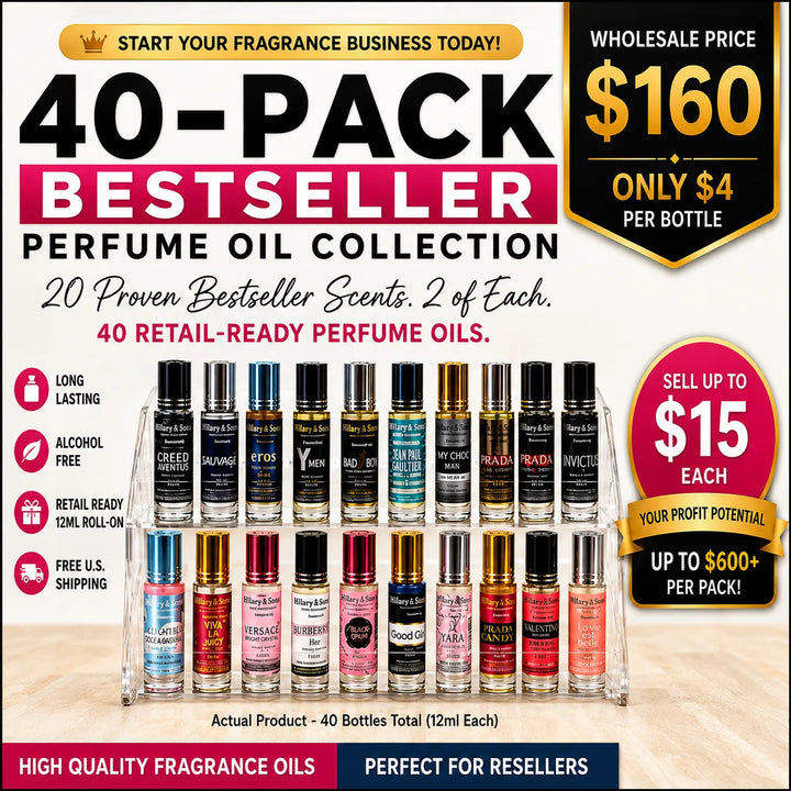40-Pack Bestseller Perfume Oil Collection – Wholesale