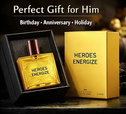 Heroes Energize Cologne for Men – Eau de Toilette Spray 3.0 oz (90 ml) Fresh Citrus Woody Men&