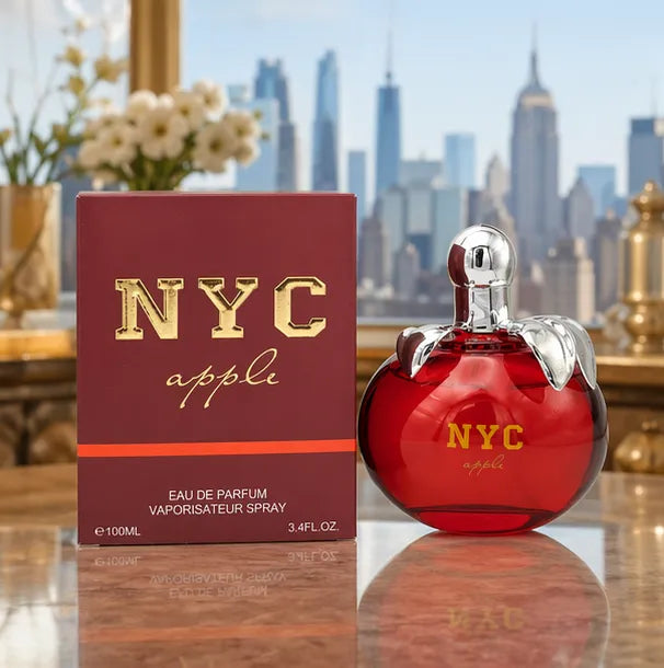 NYC Apple Eau de Parfum 100ml (3.4 oz) – Sweet Fruity Apple Perfume for Women – Long Lasting Fresh Floral Fragrance Spray – Everyday Playful Scent