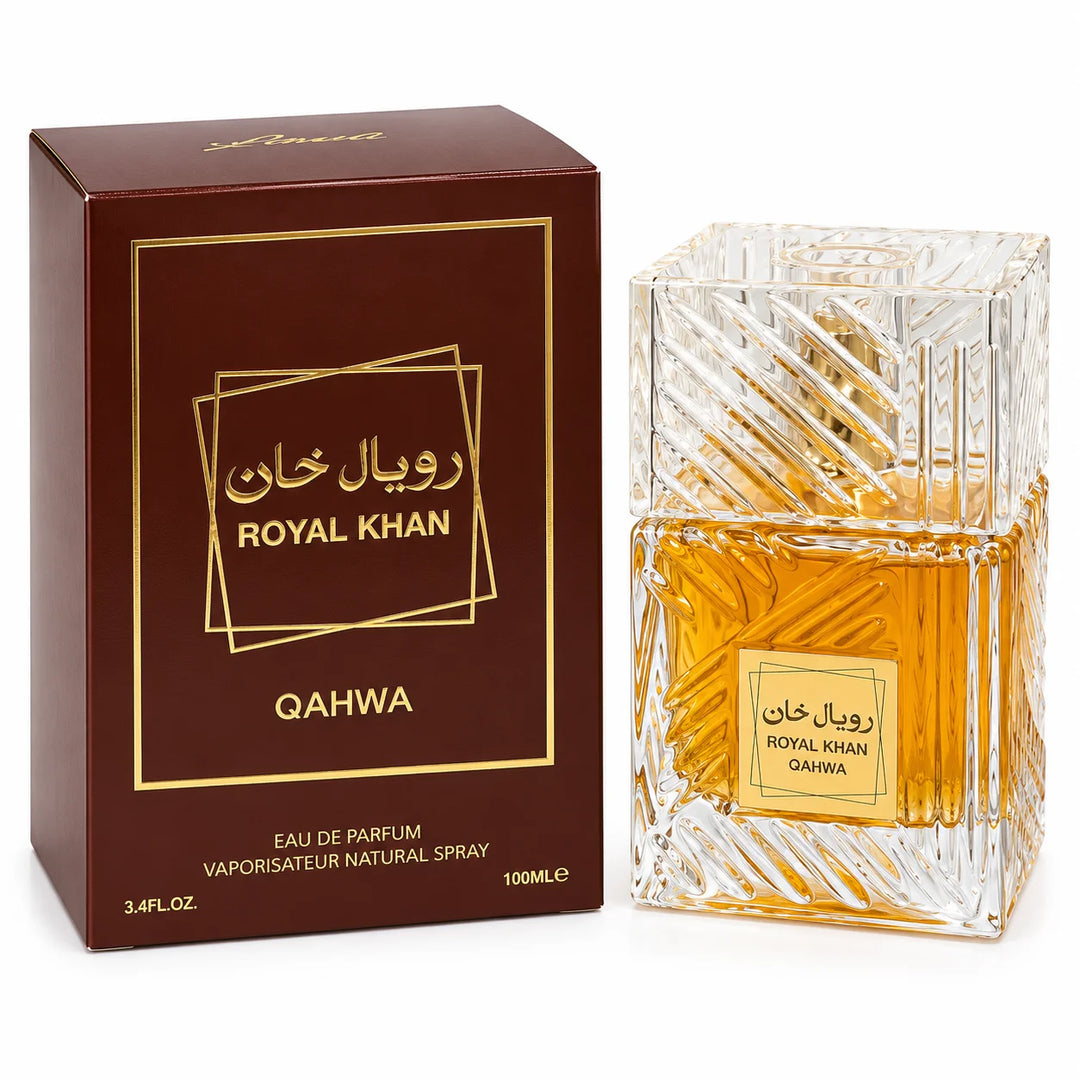 Royal Khan Qahwa Eau de Parfum 100ml / 3.4 Fl Oz – Unisex Perfume Spray for Men and Women, Full Size EDP Fragrance for Everyday &amp; Evening Wear