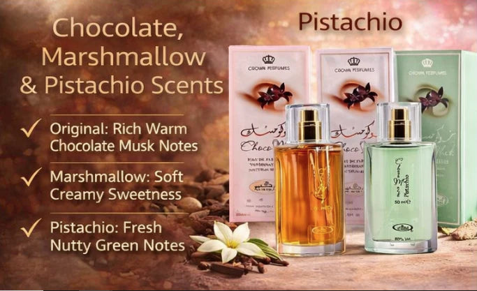 Choco Musk 3-Piece Set 50ml | Marshmallow, Pistachio, Classic EDP