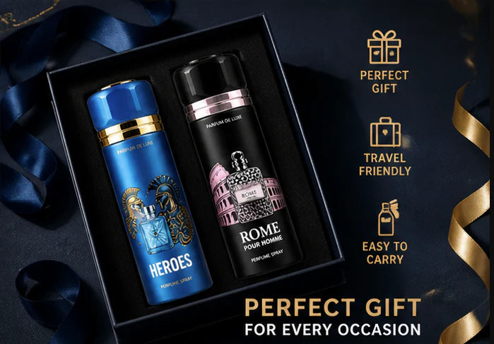 Men’s Perfume Body Spray 2 Pack – Long Lasting Fragrance Set – Fresh Masculine Scents