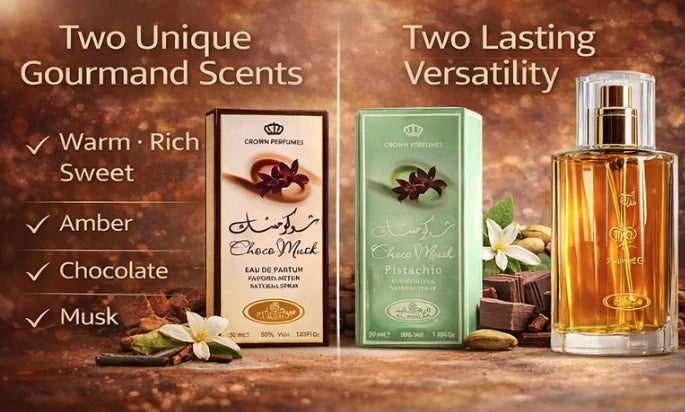 Choco Musk Marshmallow &amp; Pistachio 2 Pack Set | Sweet Gourmand EDP