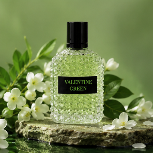 Valentine Green Eau de Parfum for Women 3.4 Fl Oz (100ml) – Fresh Floral Fruity Perfume for Women, Long Lasting Feminine Fragrance with Green Notes, Citrus &amp; Soft Musk Accords