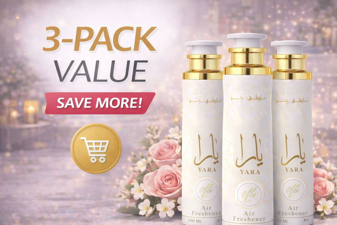 Lattafa Yara Moi Air Freshener 300ml - Floral Room Spray - Home Office Car Fragrance Spray - Odor Eliminator - Pack of 3