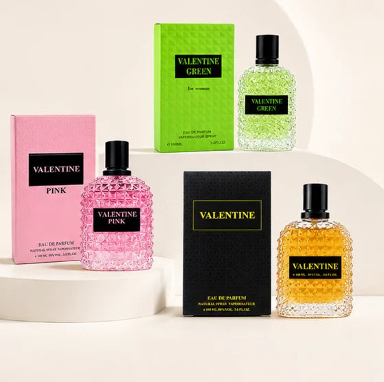 Valentine Perfume Gift Set for Women | Pink, Green &amp; Classic Eau De Parfum Collection | 3-Piece Long Lasting Women&