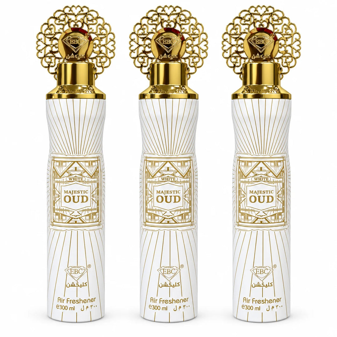 White Oud Air Freshener Spray 300ml - Long Lasting Oud Room Freshener - Luxury Home, Car &amp; Office Fragrance