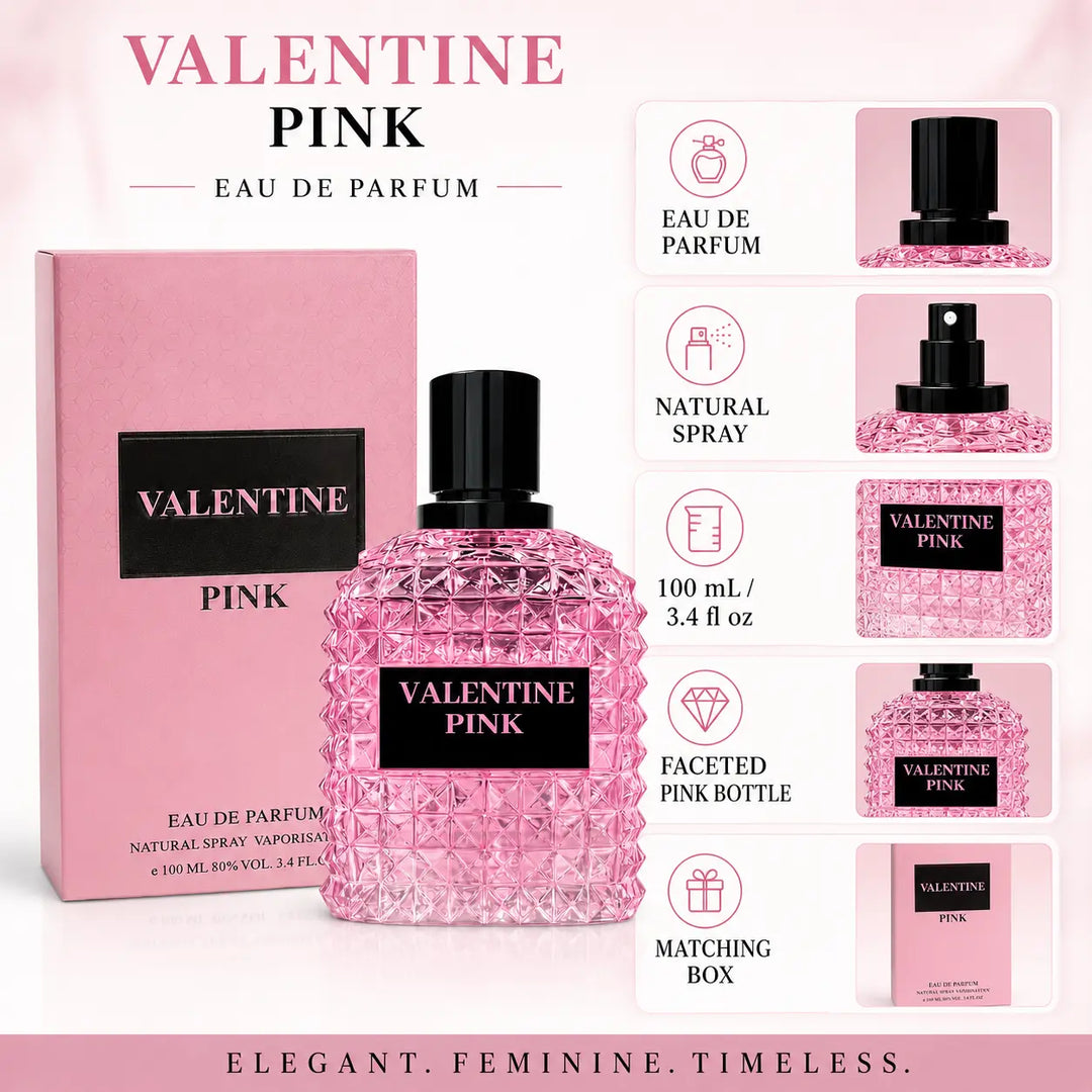Valentine Pink Perfume for Women – 3.4 oz Eau de Parfum | Feminine Fragrance for Her