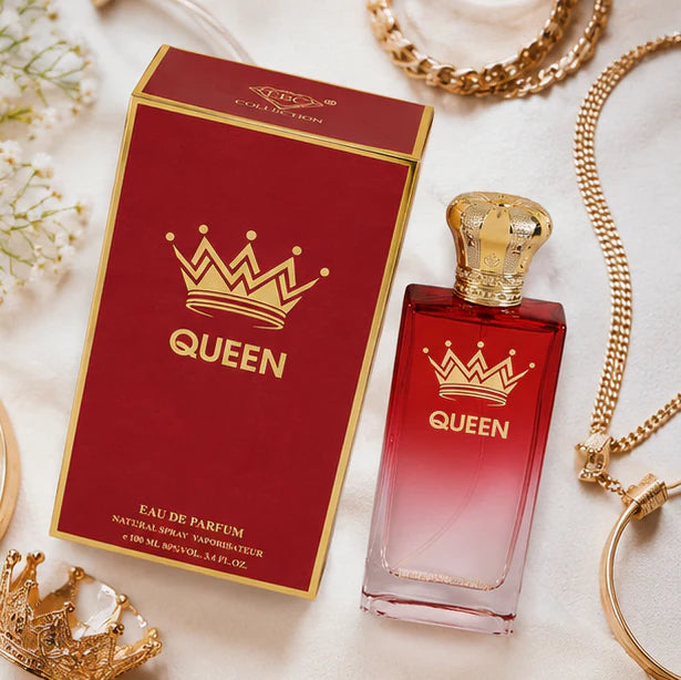 Queen Perfume for Women Eau de Parfum 100ml (3.4 Fl Oz) – Long Lasting Sweet Floral Fruity Fragrance – Elegant Feminine Scent Spray – Everyday &amp; Evening Perfume Gift for Her