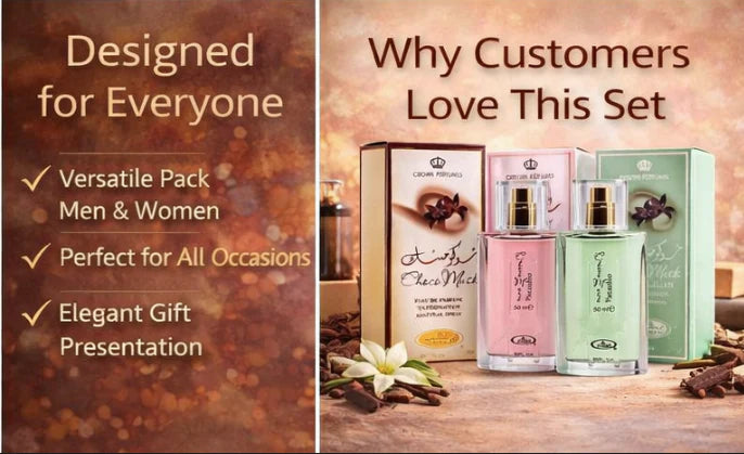 Choco Musk 3-Piece Set 50ml | Marshmallow, Pistachio, Classic EDP