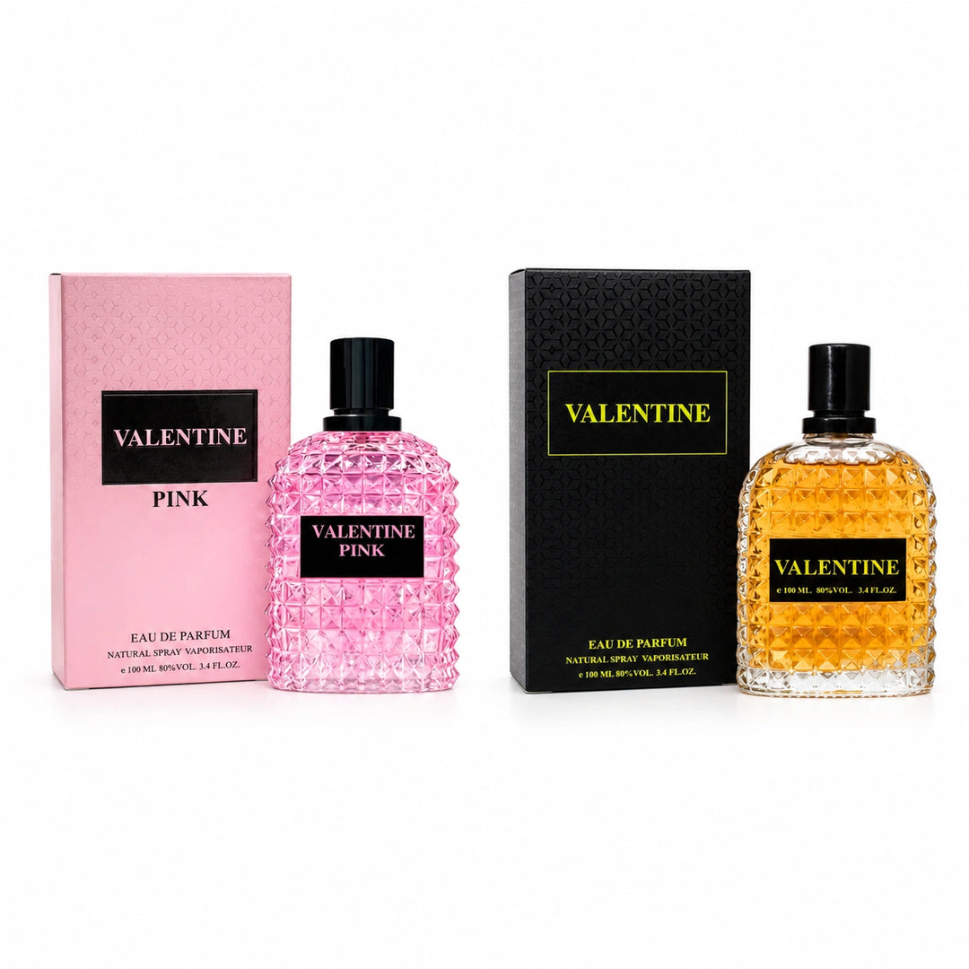Valentine Pink &amp; Valentine Eau de Parfum Gift Set for Women | 2-Pack Long Lasting Floral Sweet Perfume Collection | Premium Women&