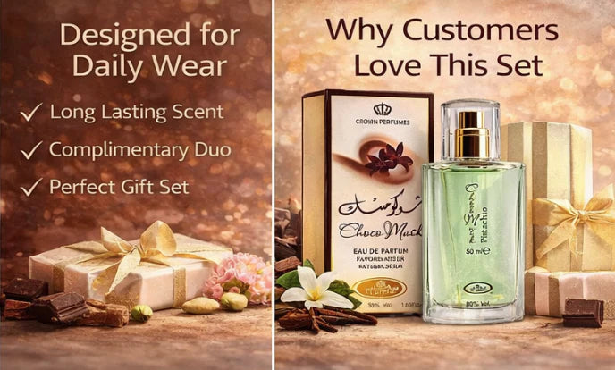 Choco Musk Marshmallow &amp; Pistachio 2 Pack Set | Sweet Gourmand EDP