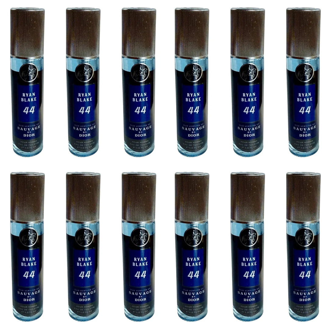 Ryan Blake 44 Men’s Perfume Wholesale Pack of 12 – Fresh Citrus Woody Eau De Toilette Spray 1.0 Fl Oz Each – Long Lasting Masculine Fragrance Bundle