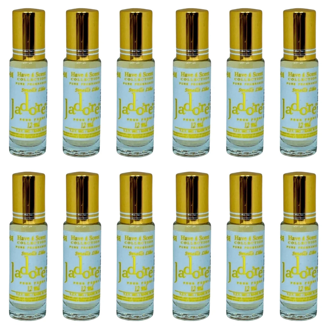 Wholesale J’adore Perfume Oil 12-Pack – Floral Feminine Elegant Long-Lasting Roll-On Fragrance (12ml Each)