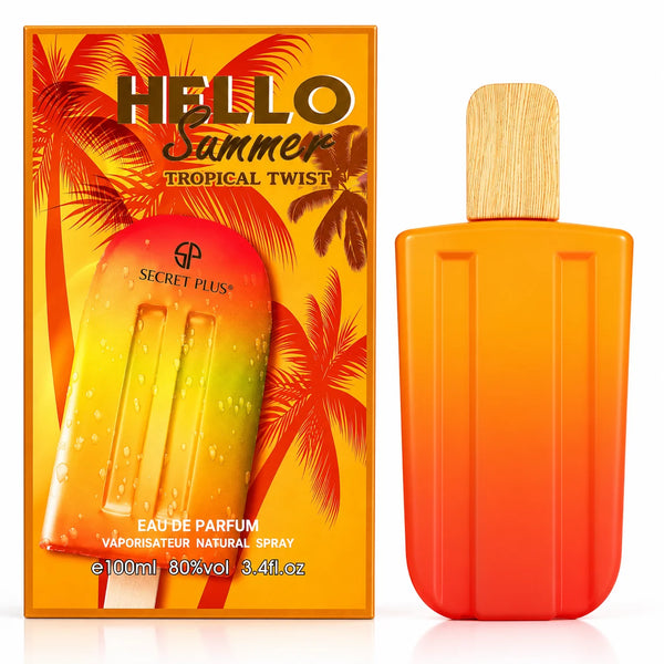 Hello Summer Tropical Twist Eau de Parfum 100ml / 3.4 Fl Oz – Tropical Fruity Perfume for Women – Sweet Fresh Summer Fragrance Spray – Everyday Women’s Scent