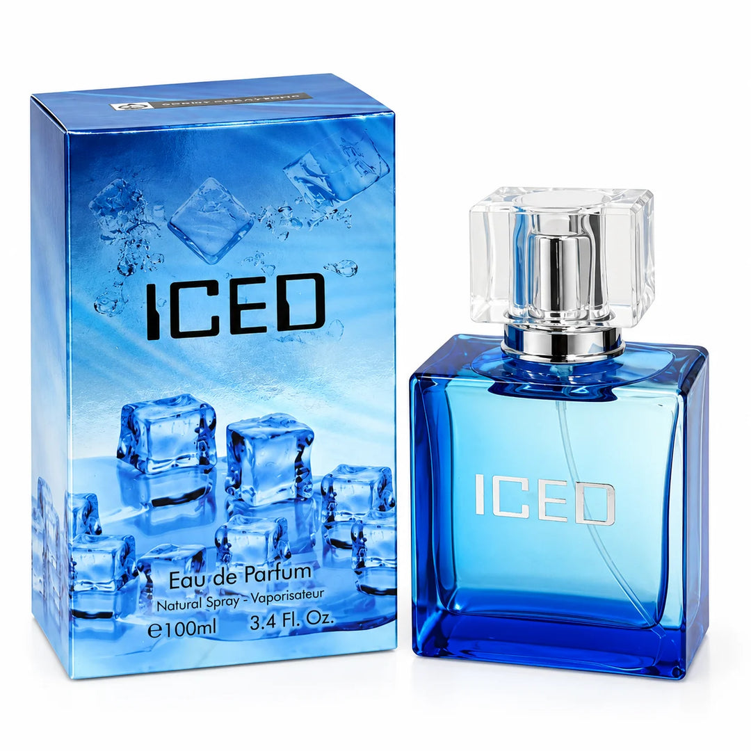 Iced Eau de Parfum 3.4 Fl Oz / 100ml – Men’s Cologne Spray, Fresh Masculine Fragrance for Men, Full Size EDP for Everyday &amp; Evening Wear