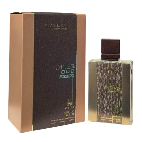 Ameer Oud Elixir Gold – Eau de Parfum Spray – 3.4 oz / 100 ml