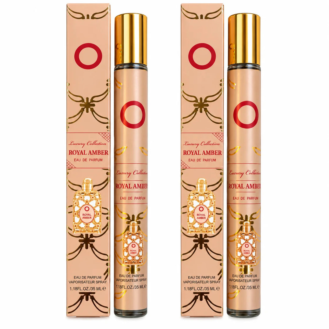Royal Amber Eau de Parfum 2 Pack - Amber Fragrance Spray for Men &amp; Women - 35ml Each