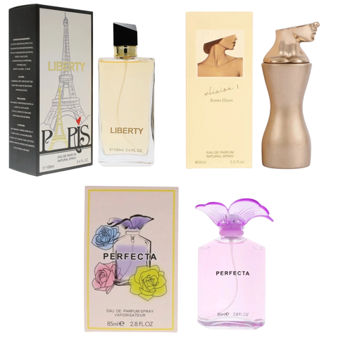 Royal Fragrance Women’s Cologne 3 Pack Set – Liberty + Elision I Bonita + Perfecta – Fresh Elegant Feminine Scent – Gift Set
