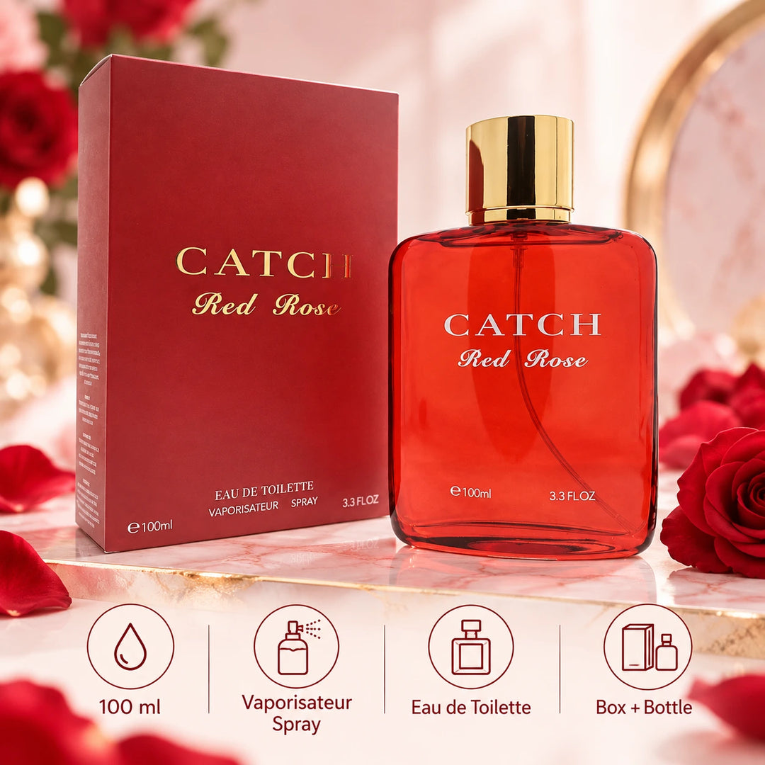Catch Red Rose 3.3 oz Eau de Toilette for Women | Romantic Rose Scent