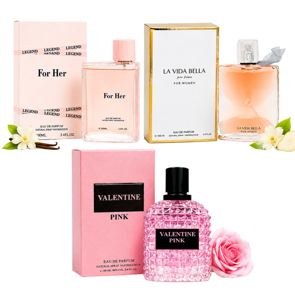 Women's Signature Perfume Bundle – 3 Long-Lasting Eau de Parfum Gift Set
