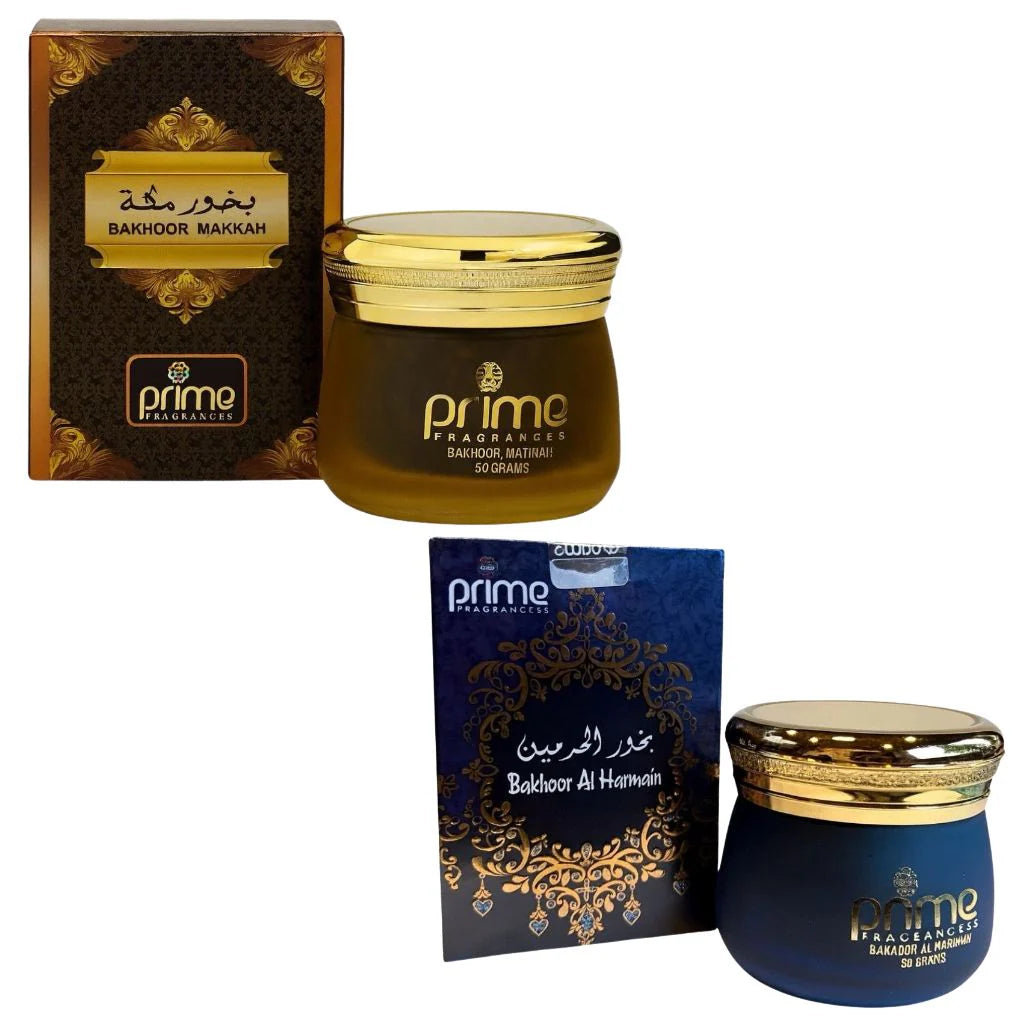 Bakhoor Makkah &amp; Harmain – 50g Oud Incense – Long-Lasting Arabic Fragrance for Home, Prayer &amp; Relaxation – Pack of 2