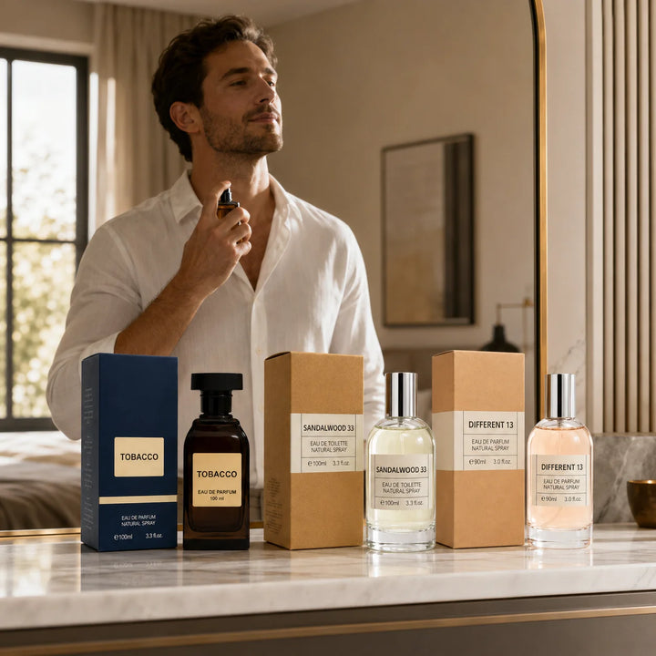 Tobacco, Sandalwood 33 &amp; Different 13 Fragrance Set – 3 Piece Perfume Collection, Eau de Parfum &amp; Eau de Toilette Sprays, Woody, Warm &amp; Fresh Scents, Full Size Gift Set