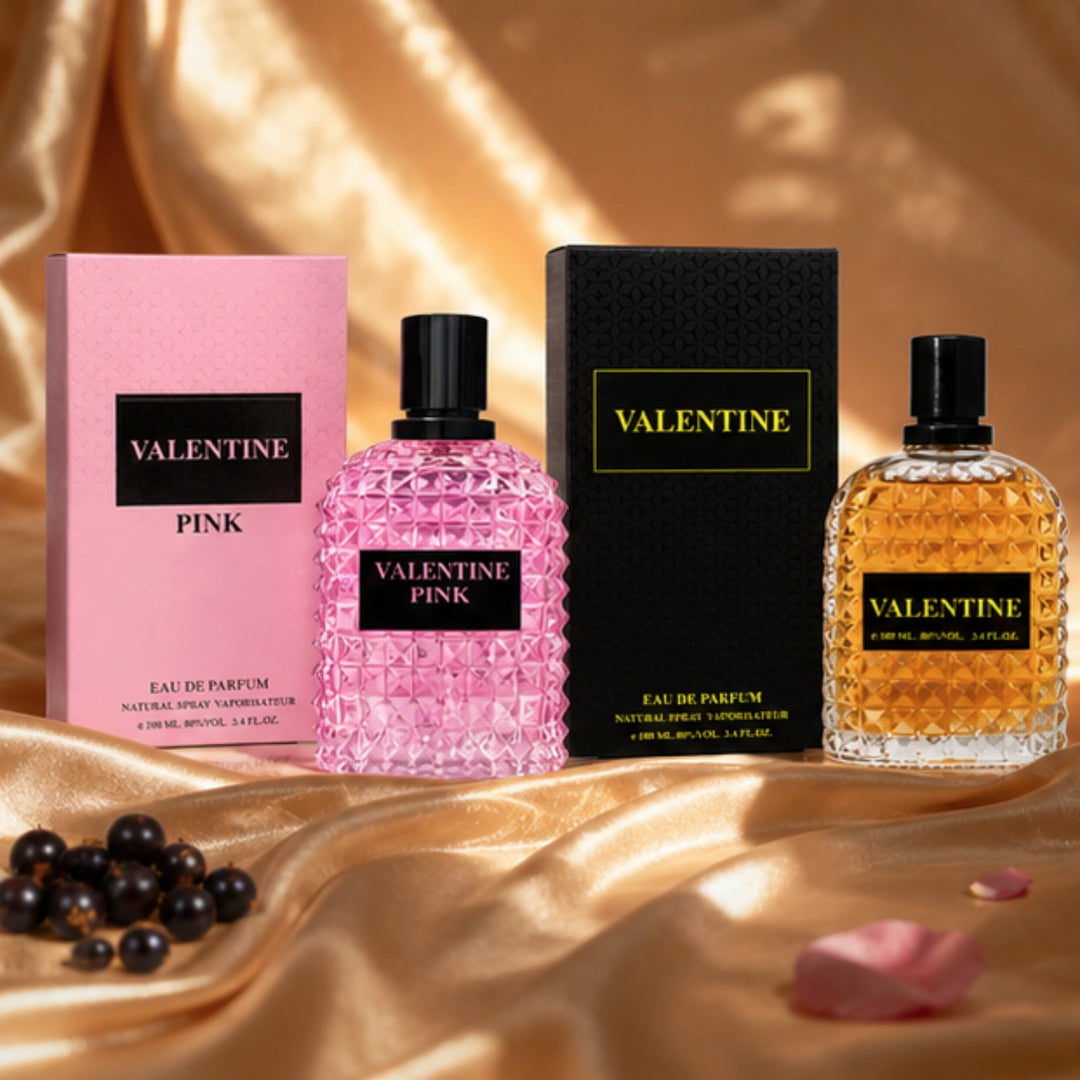 Valentine Pink &amp; Valentine Eau de Parfum Gift Set for Women | 2-Pack Long Lasting Floral Sweet Perfume Collection | Premium Women&