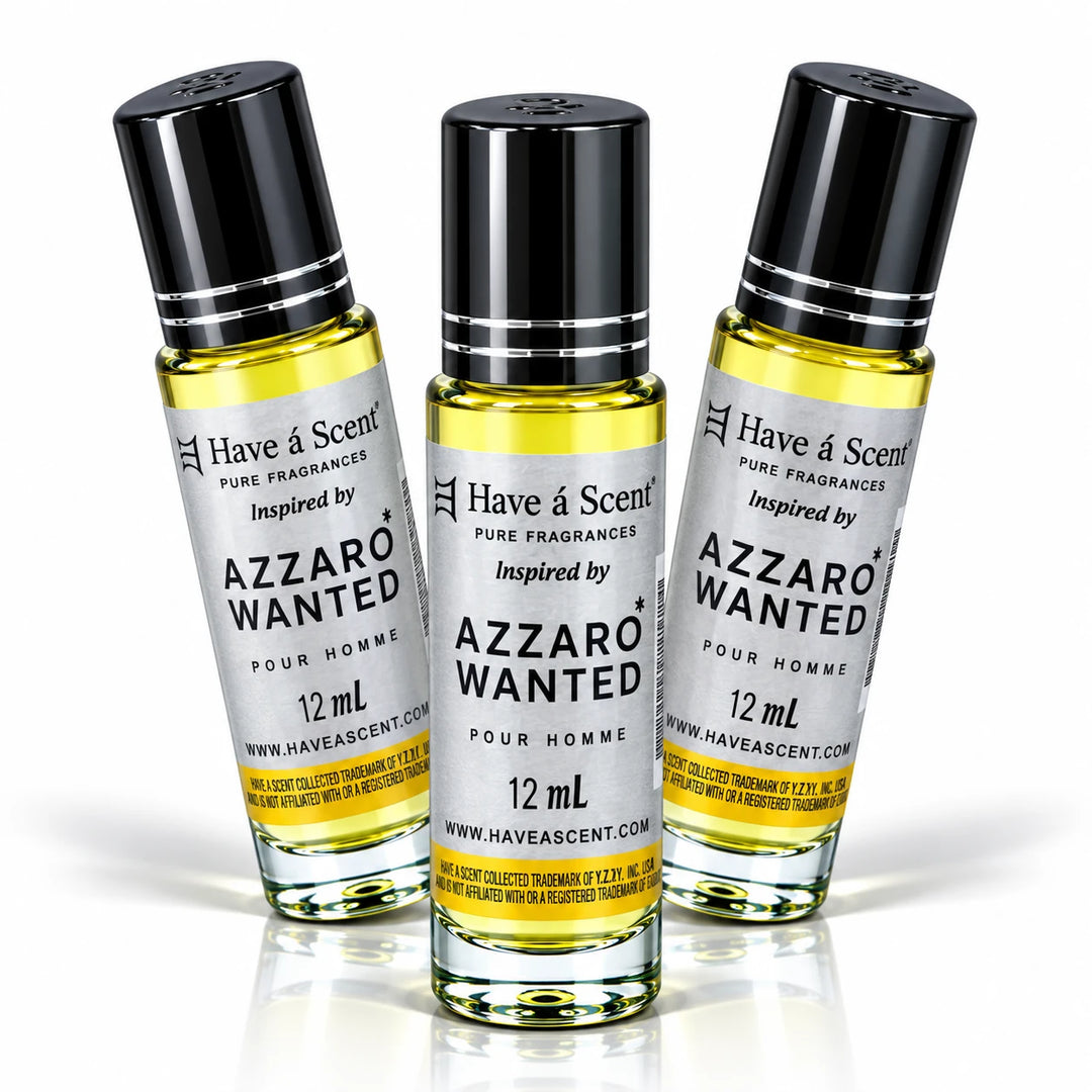 Azurro Wanted Roll on Perfume Oil For Men - 12 ml - 3 Pack - Scentblooms