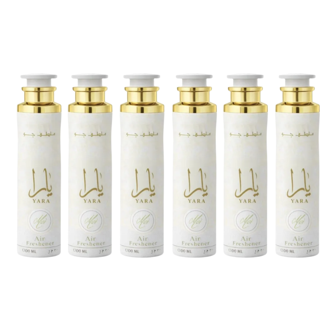 Lattafa Yara Moi Air Freshener 300ml - Floral Room Spray - Home Office Car Fragrance Spray - Odor Eliminator - Pack of 6
