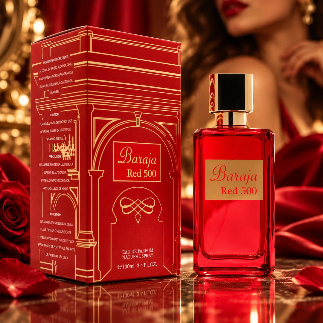 Baraja Red 500 EDP for Men &amp; Women – 3.4 Fl Oz Woody Amber