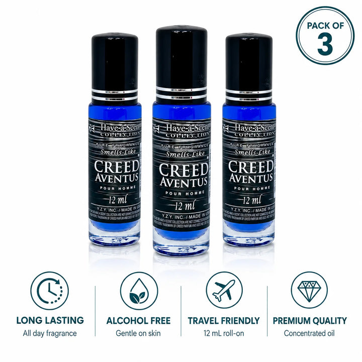 Creed Inspired Perfume Trio 12 ml For Men