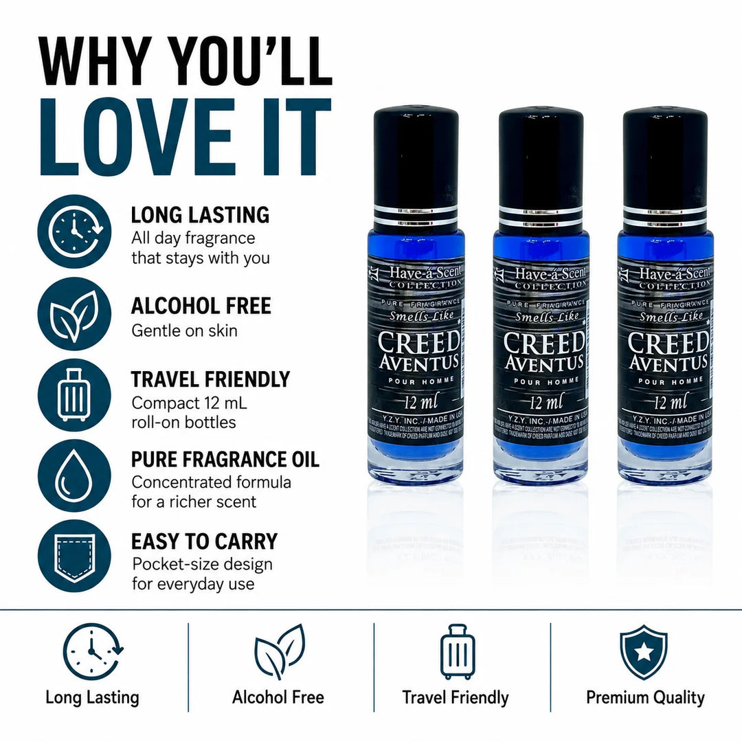 Creed Inspired Perfume Trio 12 ml For Men