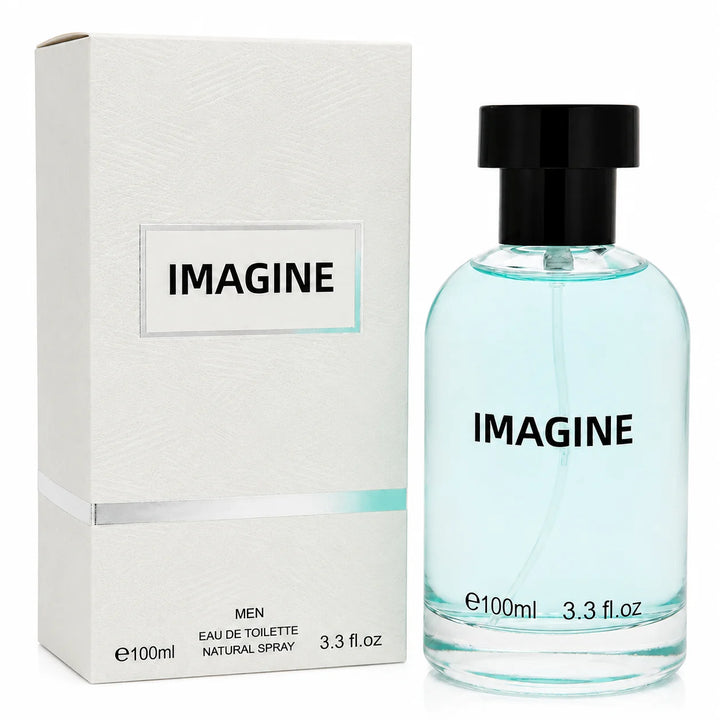 Imagine Eau de Toilette for Men, Long Lasting Floral Fresh Perfume Spray, Elegant Feminine Fragrance with Citrus, White Floral &amp; Musk Notes, 3.3 Fl Oz (100ml)