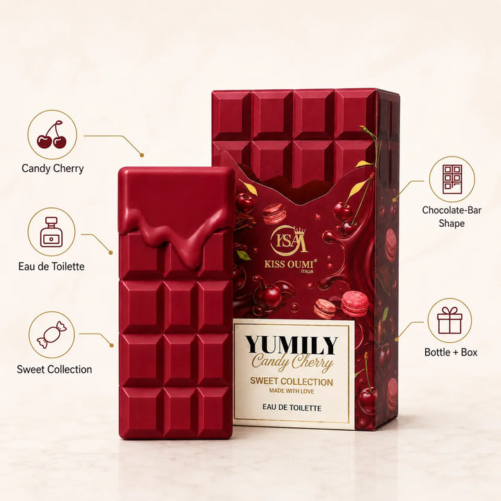 Yumily Candy Cherry Eau de Toilette – Sweet Cherry Perfume for Women – Fruity Gourmand Candy Scent with Dessert-Inspired Aroma – Women’s Fragrance Spray