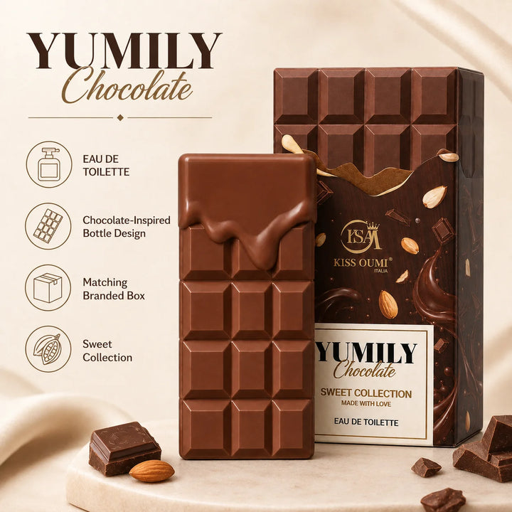 Yumily Chocolate Eau de Toilette – Sweet Chocolate Perfume – Gourmand Cocoa &amp; Creamy Dessert-Inspired Scent – Sweet Fragrance Spray for Women &amp; Men