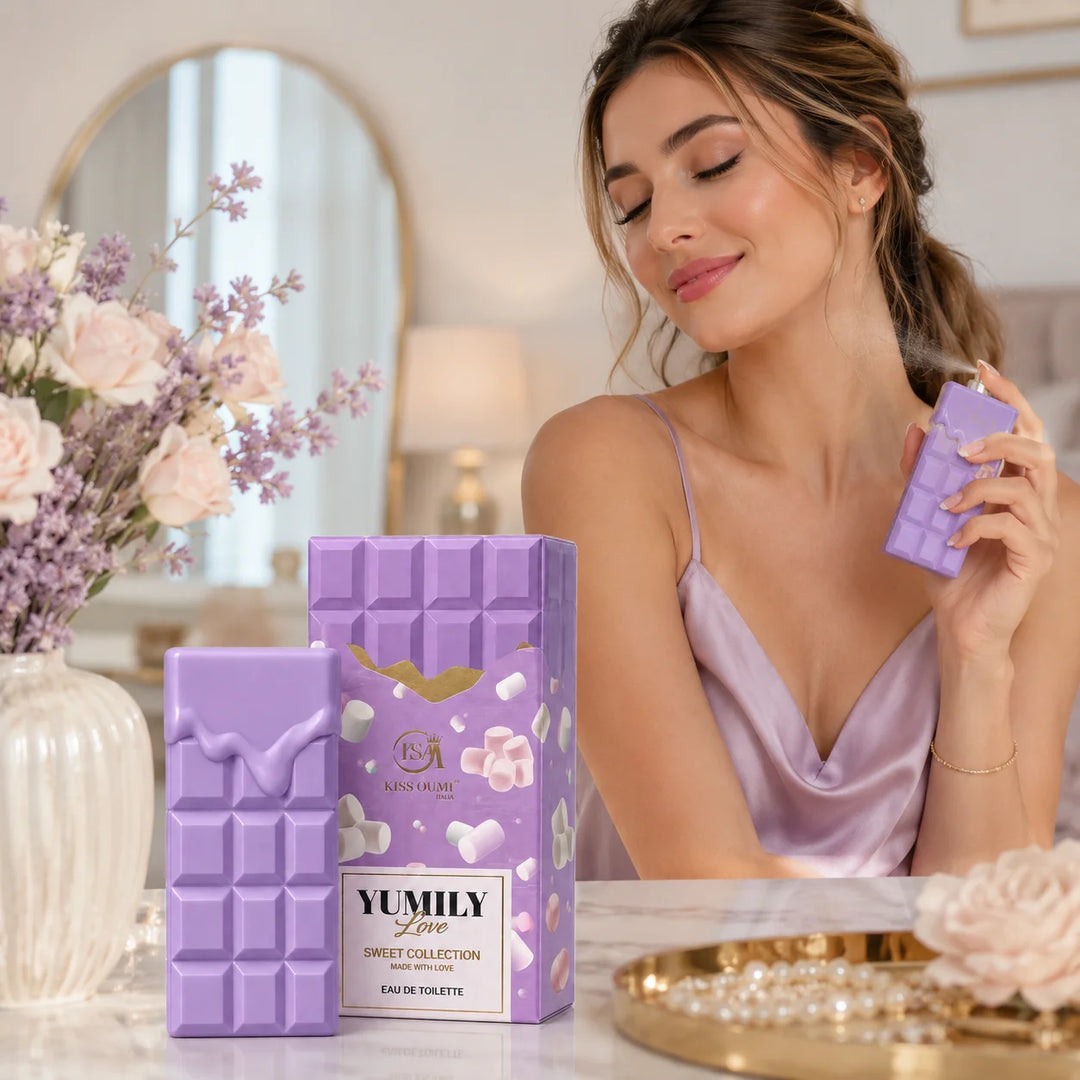 Yumily Love Eau de Toilette – Sweet Marshmallow Perfume for Women – Creamy Candy Gourmand Dessert-Inspired Scent – Feminine Sweet Fragrance Spray