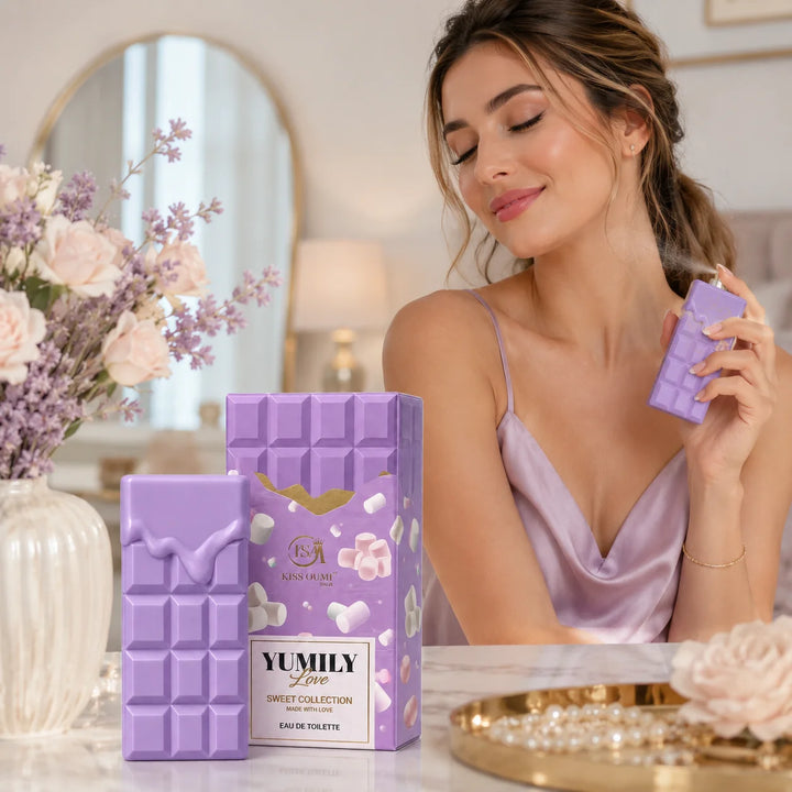 Yumily Love Eau de Toilette – Sweet Marshmallow Perfume for Women – Creamy Candy Gourmand Dessert-Inspired Scent – Feminine Sweet Fragrance Spray