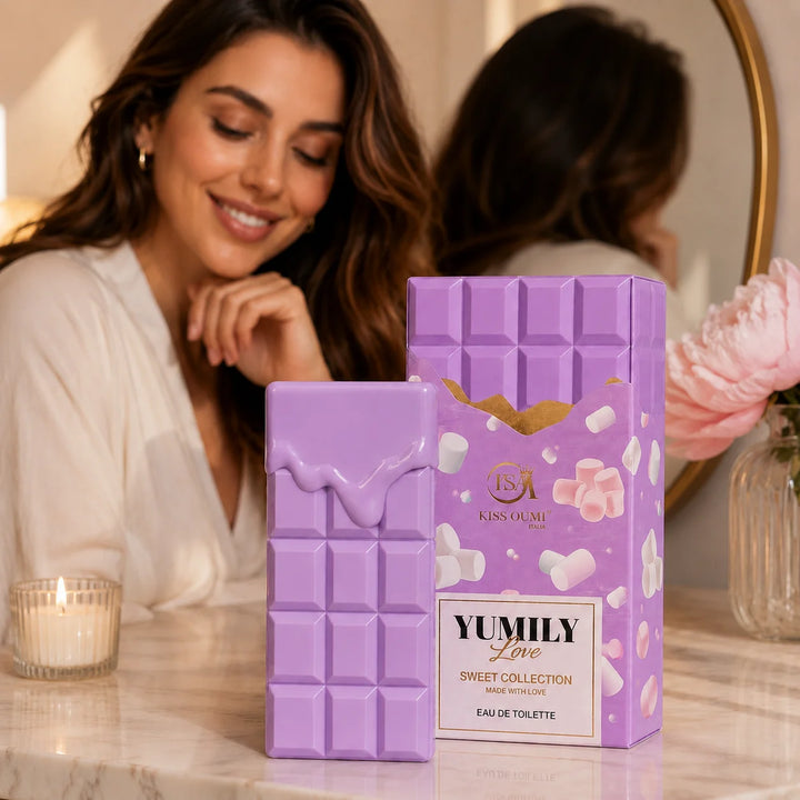 Yumily Love Eau de Toilette – Sweet Marshmallow Perfume for Women – Creamy Candy Gourmand Dessert-Inspired Scent – Feminine Sweet Fragrance Spray