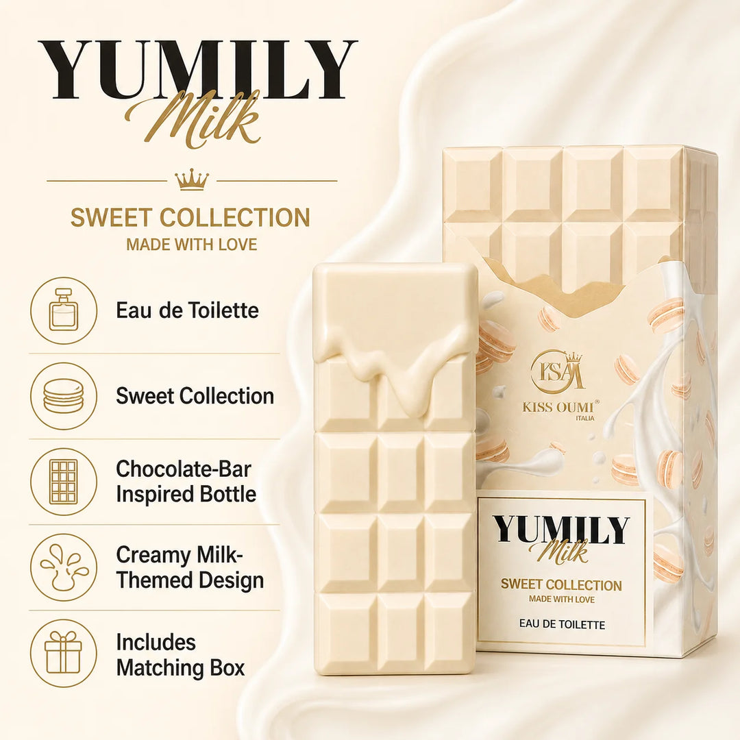 Yumily Milk Eau de Toilette – Sweet Creamy Milk Perfume for Women – Vanilla Gourmand Dessert-Inspired Scent – Milky Lactonic Feminine Fragrance Spray