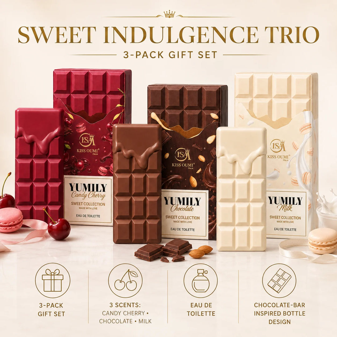 Sweet Indulgence Trio 3 Piece Perfume Gift Set for Women – Candy Cherry, Chocolate &amp; Milk Eau de Toilette – Sweet Fruity, Creamy &amp; Gourmand Fragrance Collection
