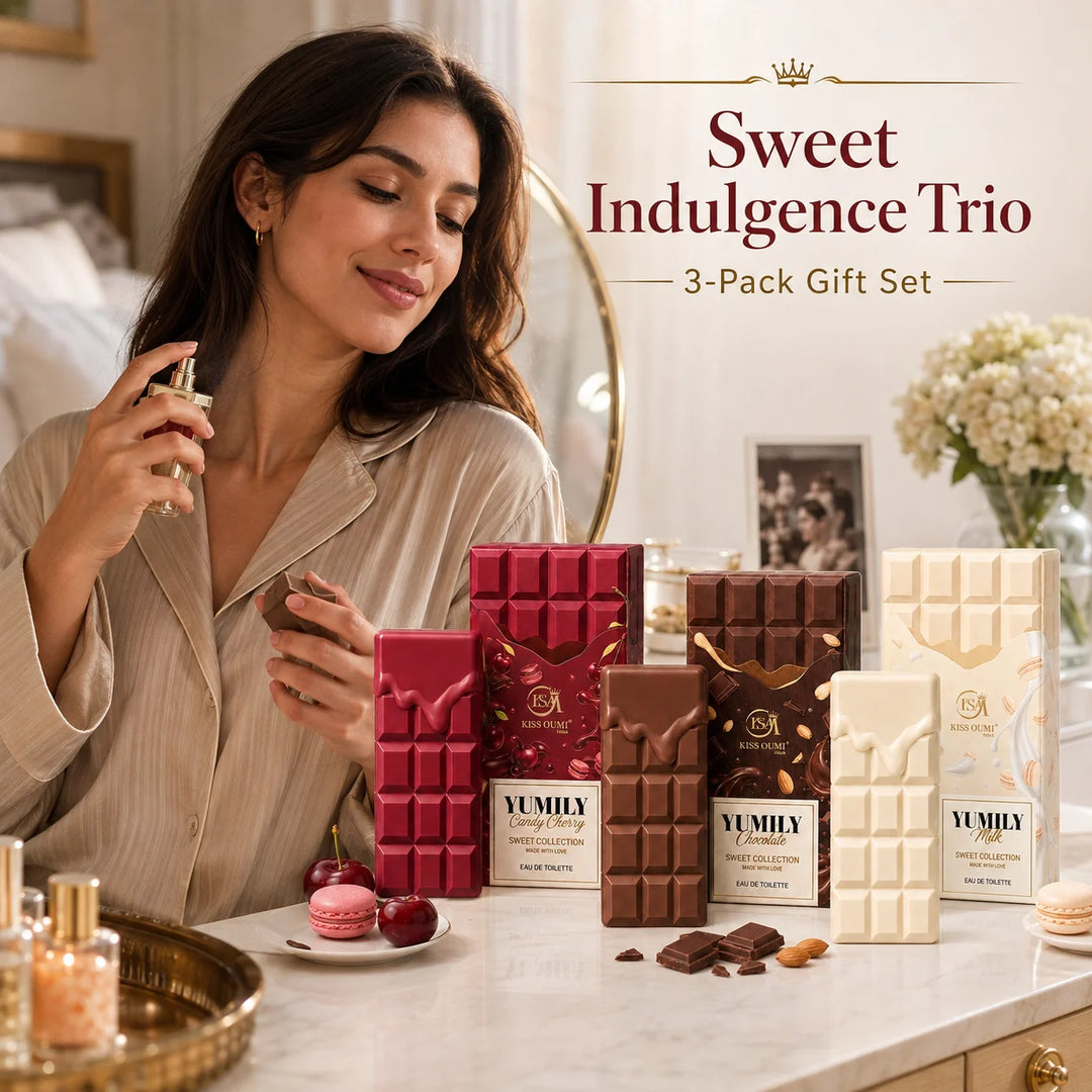 Sweet Indulgence Trio 3 Piece Perfume Gift Set for Women – Candy Cherry, Chocolate &amp; Milk Eau de Toilette – Sweet Fruity, Creamy &amp; Gourmand Fragrance Collection