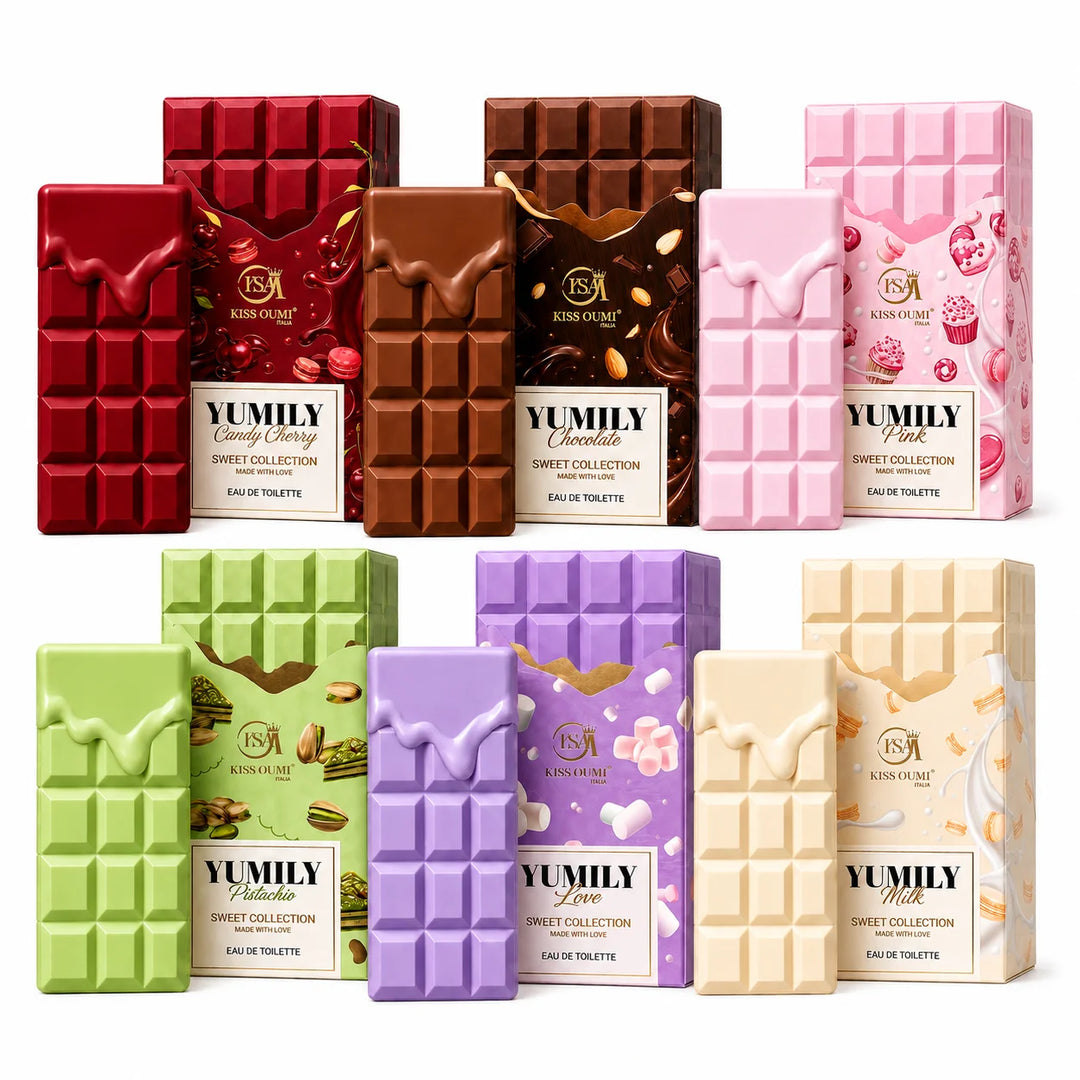 6 Piece Sweet Gourmand Perfume Gift Set for Women – Candy Cherry, Chocolate, Pink, Pistachio, Love &amp; Milk Eau de Toilette – Fruity, Creamy, Nutty &amp; Dessert Inspired Fragrance Collection