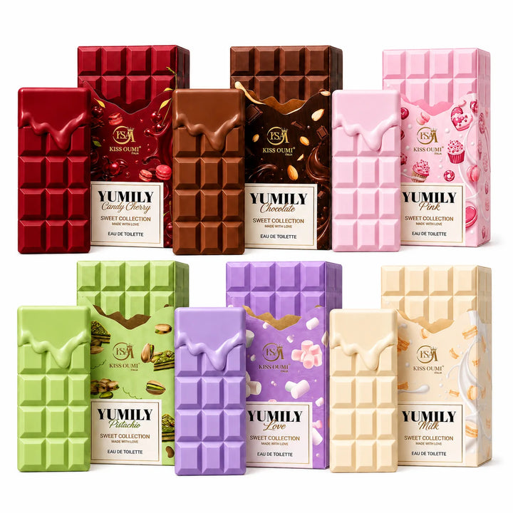 6 Piece Sweet Gourmand Perfume Gift Set for Women – Candy Cherry, Chocolate, Pink, Pistachio, Love &amp; Milk Eau de Toilette – Fruity, Creamy, Nutty &amp; Dessert Inspired Fragrance Collection