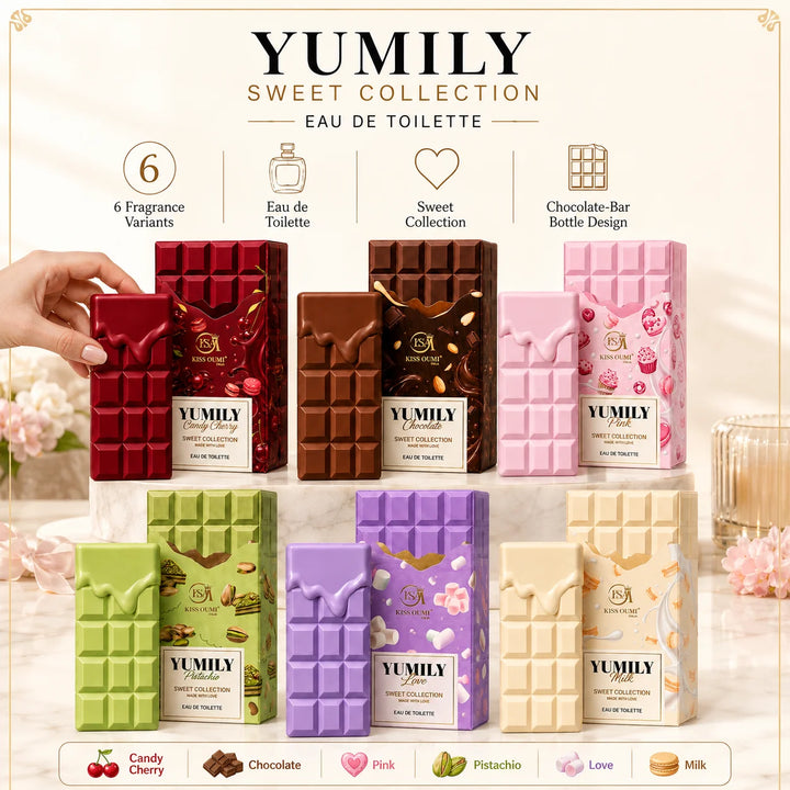6 Piece Sweet Gourmand Perfume Gift Set for Women – Candy Cherry, Chocolate, Pink, Pistachio, Love &amp; Milk Eau de Toilette – Fruity, Creamy, Nutty &amp; Dessert Inspired Fragrance Collection