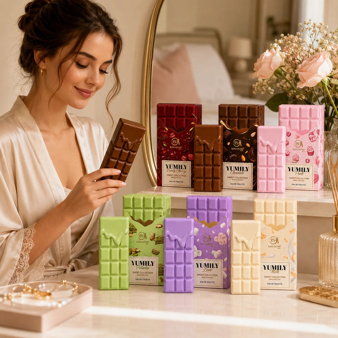 6 Piece Sweet Gourmand Perfume Gift Set for Women – Candy Cherry, Chocolate, Pink, Pistachio, Love &amp; Milk Eau de Toilette – Fruity, Creamy, Nutty &amp; Dessert Inspired Fragrance Collection