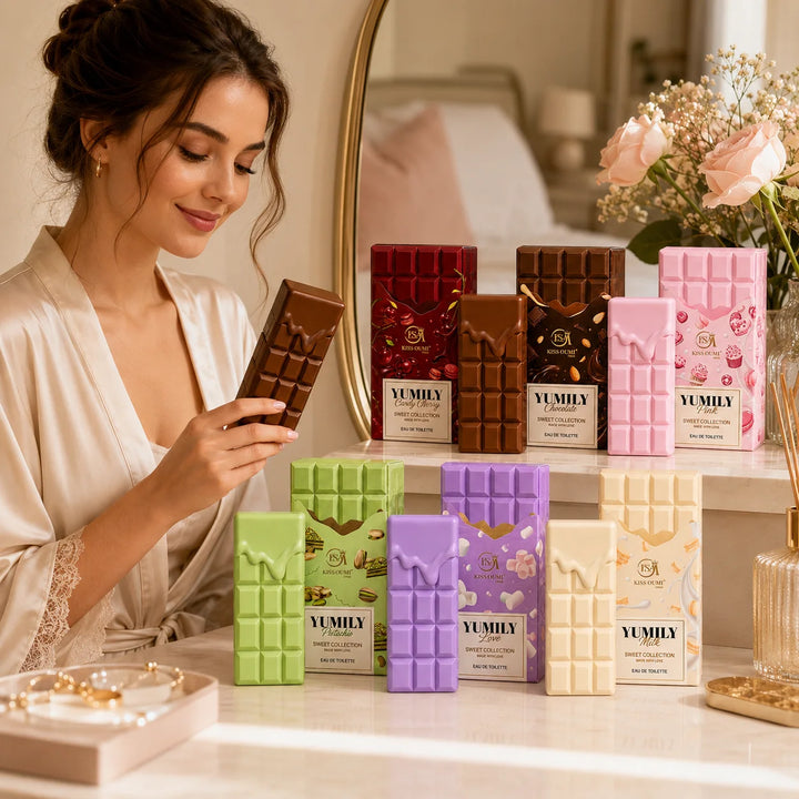 6 Piece Sweet Gourmand Perfume Gift Set for Women – Candy Cherry, Chocolate, Pink, Pistachio, Love &amp; Milk Eau de Toilette – Fruity, Creamy, Nutty &amp; Dessert Inspired Fragrance Collection